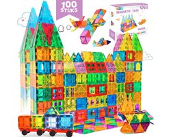 Magnetische Speelgoed - Voordeelverpakking 100 Stuks - Magnetisch Speelgoed - Montessori Speelgoed - Veilig Voor Kinderen - Magnetisch Speelgoed - Extra Groot Magnetisch Speelgoed