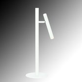 Witte bureaulamp | Luogo | leeslamp | 1 lichts | wit | metaal | 51 cm | tafellamp wit | | dimbaar | modern design | Freelight