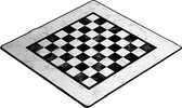 Hors ligne - Tapis de jeu : Chess White - 40x40 cm - Polyester