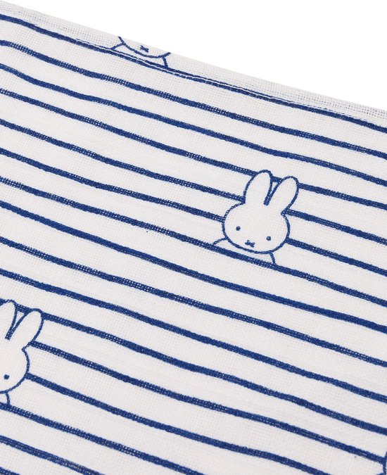Jollein x Nijntje Hydrofiele Doek Small - 70x70cm - Miffy Stripe - Navy - 3 Stuks van Jollein — afbeelding 4
