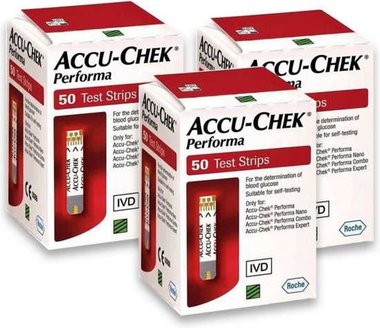Accu Chek Performa glucose teststrips (3x50 stuks) - Accu-Chek