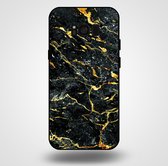 Smartphonica Telefoonhoesje voor Samsung Galaxy S8 met marmer opdruk - TPU backcover case marble design - Goud Zwart / Back Cover geschikt voor Samsung Galaxy S8