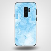Smartphonica Telefoonhoesje voor Samsung Galaxy S9 Plus met marmer opdruk - TPU backcover case marble design - Lichtblauw / Back Cover geschikt voor Samsung Galaxy S9 Plus