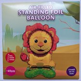 Folieballon - Leeuw - Leeuw Ballon - 41cm - Ballonnen - Jungle- Dieren - Thema feest - Verjaardag - Helium ballon - Folie Ballon - Dieren - Versiering - Ballon - Bruin