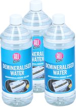 All Ride Accuwater/Demiwater - 3x - gedemineraliseerd water - 1 l - zonder zouten - voor ruiten/strijkijzer/auto