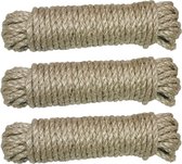 AMIG Touw - 3x - 20 meter - D8mm - sisal - 130kg - natuurlijke vezels - decoraties - tuinieren