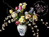 Seta Fiori - kunst tulpen boeketje - voorjaar - voorjaar mix - roze/baby blauw -