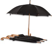 Set van 4 Stijlvolle Zwarte Paraplu's - Sterk en Opvouwbaar - Voor Volwassenen - Elegant Regenbescherming