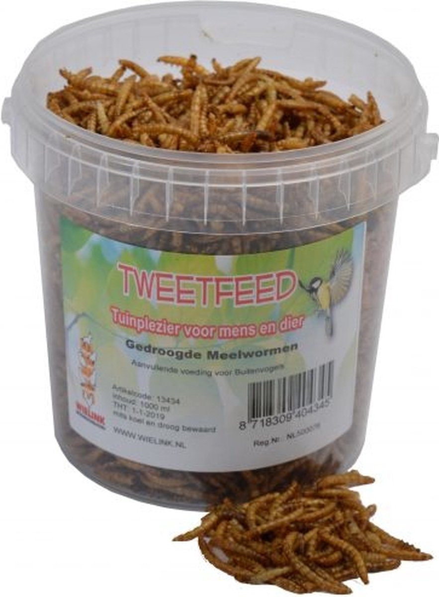 Gedroogde Meelwormen 1000 ml