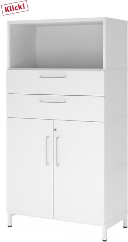 MOUMON Kledingkast kast met 4 sluiterdeur met planken en laden, kast MOUMON Kledingkast kast met 4 sluiterdeur met planken en laden, kast