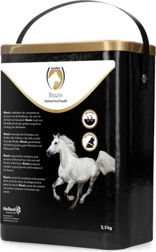 Excellent Biozin Paarden - Ondersteuning van de Hoeven, Vacht en Huid - Supplementen voor Paarden - Paardenvoer - Appelsmaak - 2.5 kg Excellent Biozin Paarden - Ondersteuning van de Hoeven, Vacht en Huid - Supplementen voor Paarden - Paardenvoer - Appelsmaak - 2.5 kg