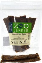 Zoolekker Vleesstrips Eend - hondensnacks - 100 gram