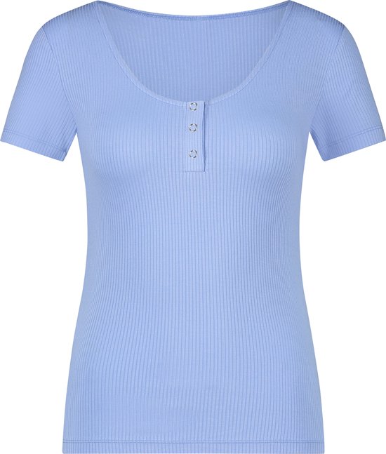 Hunkemöller Pyjama top Henley Blauw M