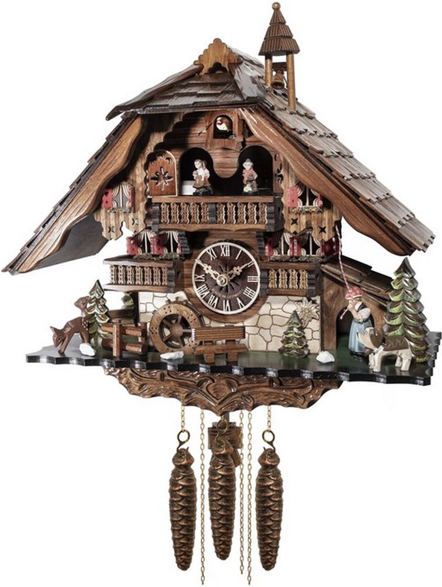 Engstler 48114 MT - Koekoeksklok - 1-daags ketting uurwerk meerkleurig