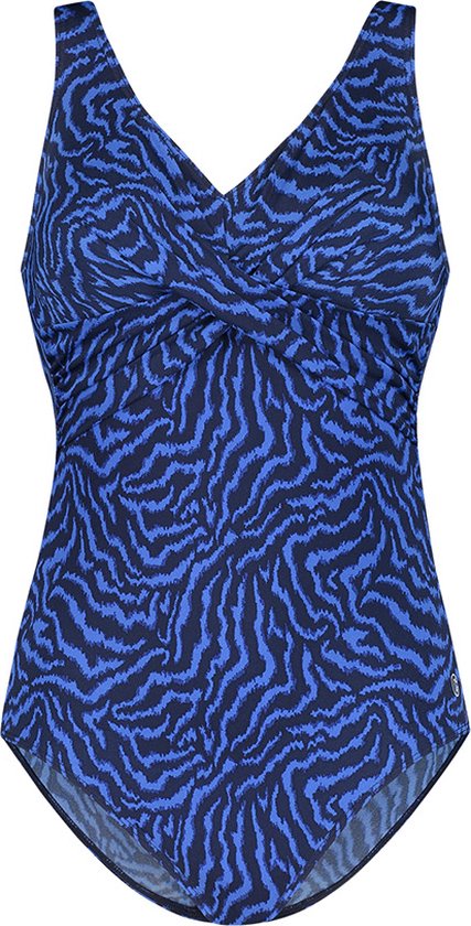 ten Cate dames badpak twisted soft cup print blauw - 40