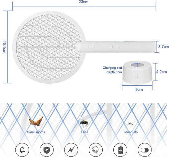 Equivera Elektrische Vliegenmepper - Vliegenvanger - Muggenvanger ...