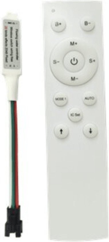 RF Controller 12-24V voor LED Strip - Kunststof - wit - SILUMEN