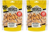 2x Voskes Rawhide Kip - Rund Sticks 400 gr