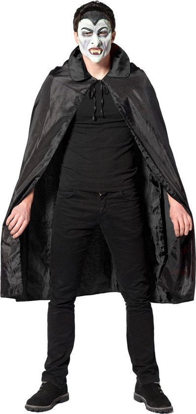 Halloween - Dracula cape voor volwassenen - zwart One