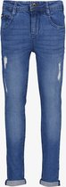 Unsigned jongens jeans met slijtageplekken - Blauw - Maat 134