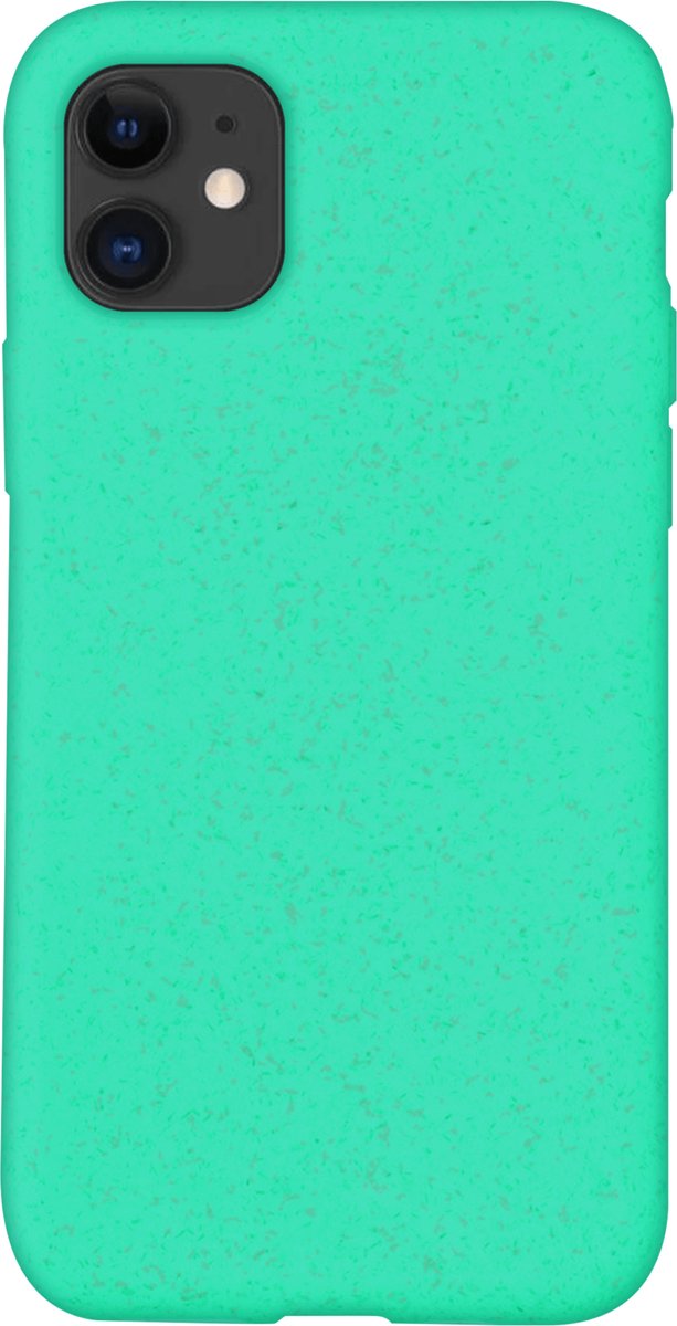 Telefoonglaasje Hoesje Geschikt voor iPhone 11 - Biologisch afbreekbaar kunststof - Groen - Biologisch afbreekbaar - Beschermhoes - Case - Cover
