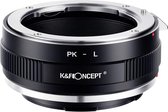 K&F Concept - Handmatige Lensadapter voor Pentax Camera - Compatibel met Diverse Lenzen - Volledige Controle over Scherpstelling en Diafragma - Fotografie Accessoire