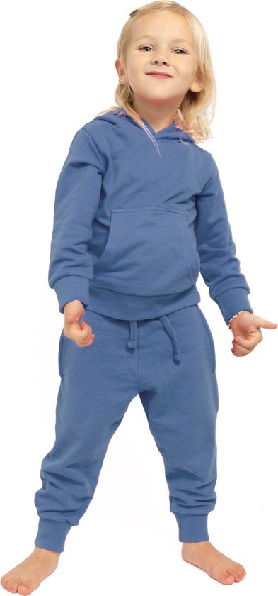Costume de jogging filles - costume de maison filles - survêtement filles - couleur bleu - Taille 98/104