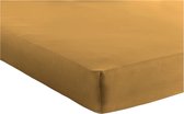 Bed Care Jersey Stretch Hoeslaken - 90x200 - 100% Katoen - 30CM Hoekhoogte - Oker