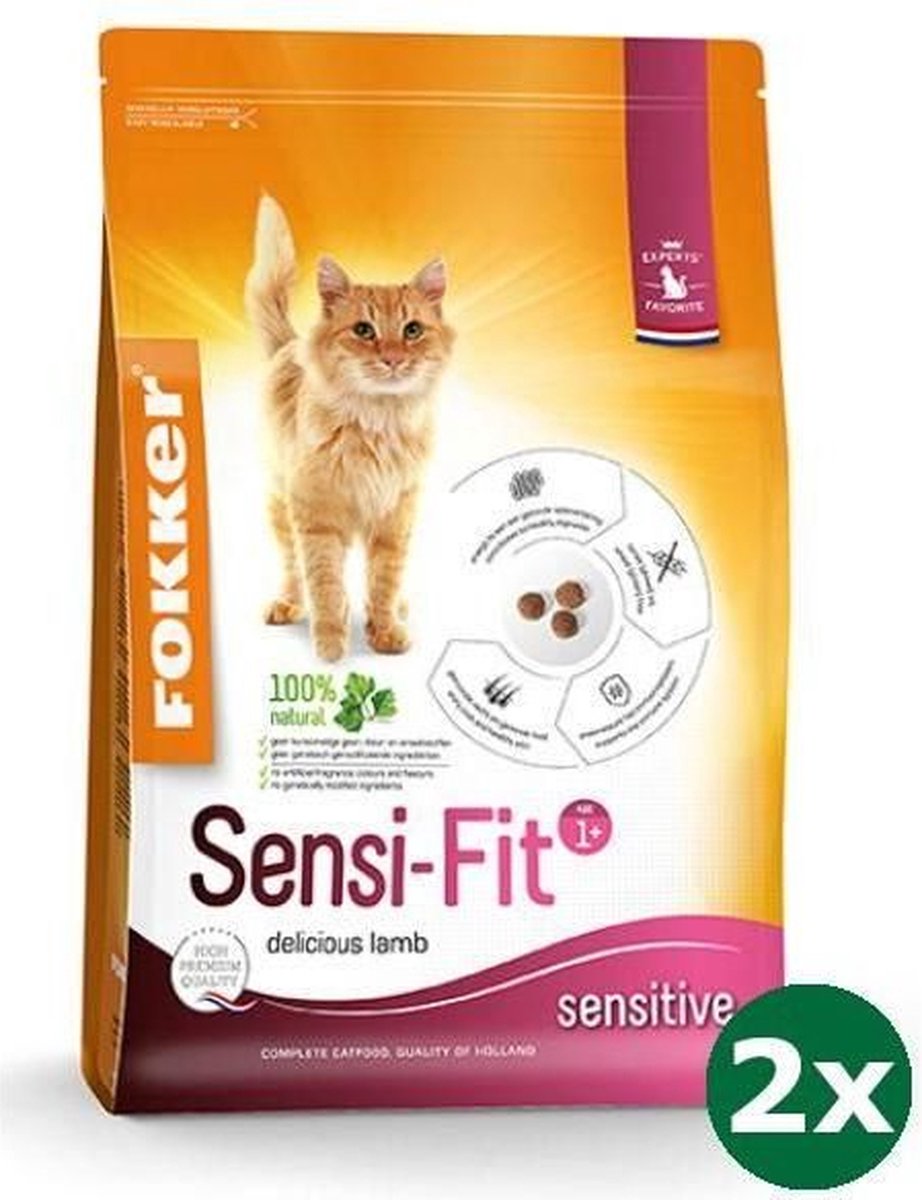Fokker kat sensi-fit kattenvoer 2x 2,5 kg