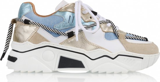 Dames Sneakers Dwrs Jupiter Champagne Jeans Goud Maat 37 bol