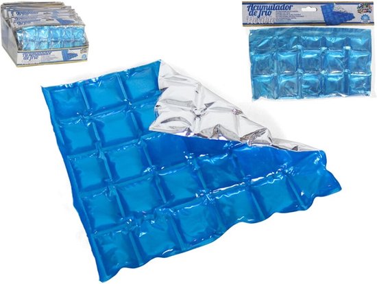 Herbruikbare flexibele koelelementen - icepack/ijsklontjes - 28 x 25 cm - blauw — afbeelding 2