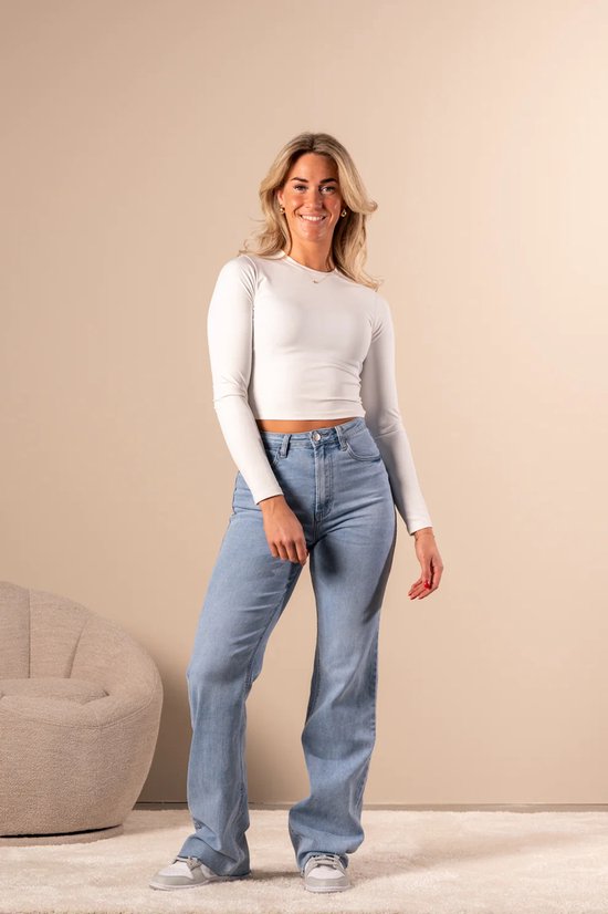 DJUUK JEANS DENIM - Dames Jeans - Wide Leg - Tall Jeans - Hoge Taille - Maat 38