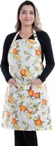 Tavas Sweet Keukenschort Oranjebries Professioneel Verstelbaar 60x80 cm Kookschort BBQ Schort Horecakwaliteit Schorten voor vrouwen One Size Fits All