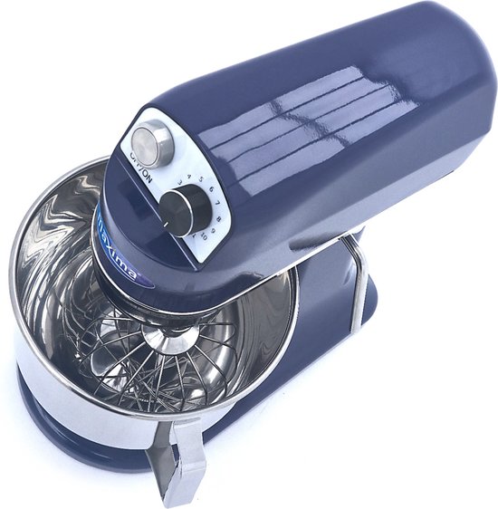 Maxima Planeetmenger 7 L Tot 2 Kg Deeg Staalblauw - RVS Mengkom - 11 Snelheden - Keukenmachine - Standmixer - Keukenrobot - 7 liter - Blauw van Maxima — afbeelding 2