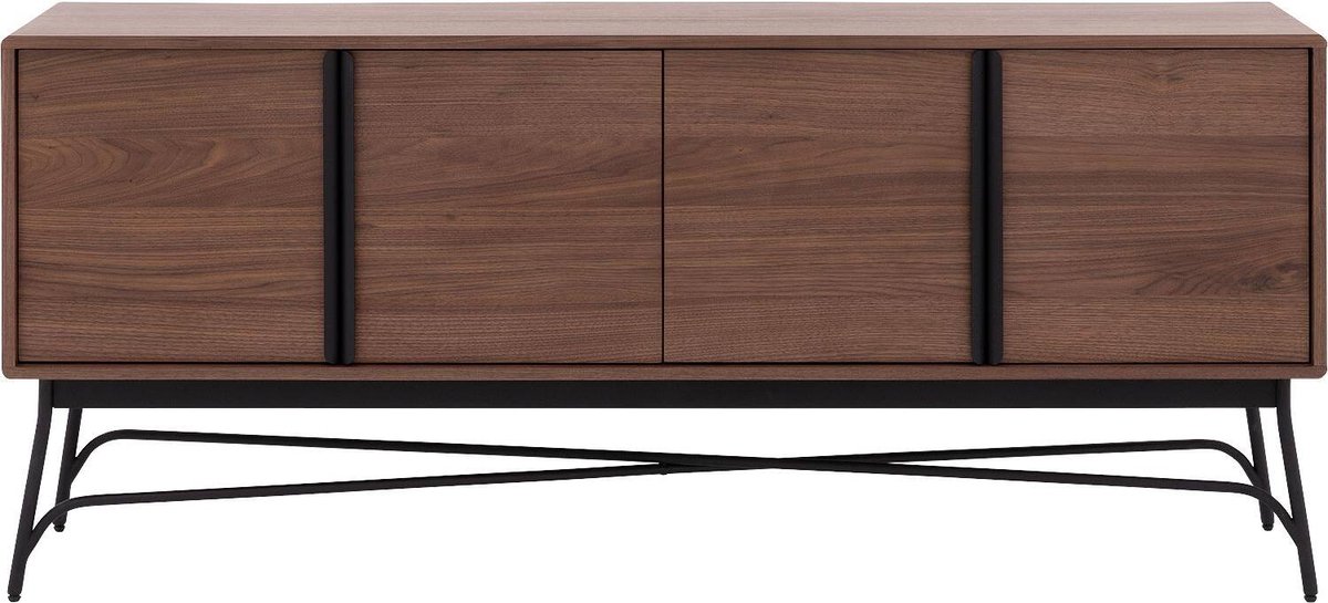 Goossens Dressoir Discover, 4 Deuren - Hout Noten