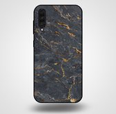 Smartphonica Telefoonhoesje voor Samsung Galaxy A50s met marmer opdruk - TPU backcover case marble design - Goud Grijs / Back Cover geschikt voor Samsung Galaxy A50s