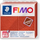 FIMO leather-effect ovenhardende boetseerklei standaard blokje 57 g - roest