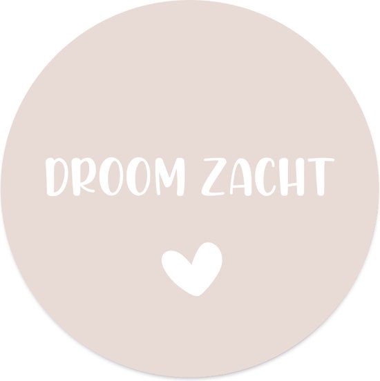 Label2X - Muurcirkel kids droom zacht - 100 cm - Forex - Multicolor - Wandcirkel - Rond Schilderij - Muurdecoratie Cirkel - Wandecoratie rond - Decoratie voor woonkamer of slaapkamer