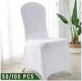 Crossover Retail® - Housses de siège - Spandex Stretch - 42x42x93 cm - Chaise de mariage - 50 pcs
