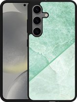 Cazy Hardcase Hoesje geschikt voor Samsung Galaxy S24 Green Marble