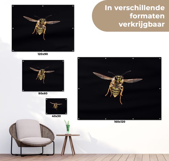 Affiche de jardin Guêpe - Insectes - Portrait - 120x90 cm