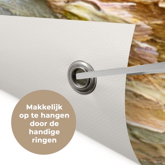 Décoration murale d'extérieur Peinture - Automne - Forêt - Huile - 80x160 cm