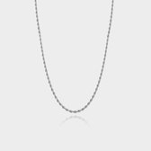 Rope Ketting 3 mm - Zilveren Schakelketting - 60 cm lang - Ketting Heren - Olympus Jewelry