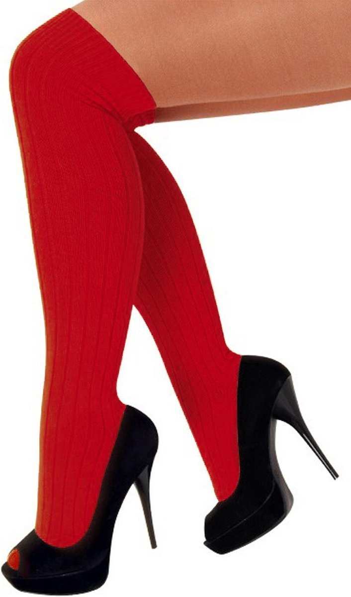 *** Overknee Sokken Koreaanse Japanse Stijl Lange Kousen Perfect voor elke Gelegenheid Kniesokken Kniekousen Overknee Kousen van Heble® *** Rood