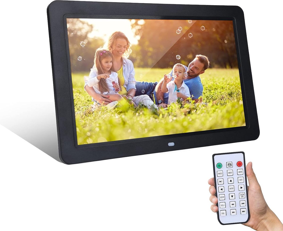 Elektronische Fotolijst 10 inch - Ondersteuning voor Foto's, Muziek en Video - Diavoorstellingsfunctie - Afstandsbediening - USB/SD - Digitale Beeldweergave