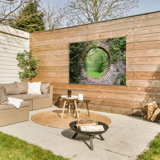 Affiche de jardin - Parc - Nature - Vert - Transparent - 120x80 cm - Jardin - Décoration de jardin- Toile jardin