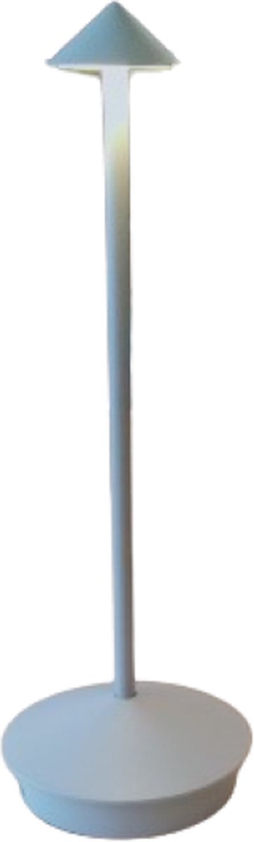 Useled - Oplaadbare tafellamp - Buronzo - Grijs - Dimbaar - Dual White (3000K-6000K) - USB-C oplaadbaar - Spatwaterdicht (IP54) - Binnen - Buiten - Extra krachtige ingebouwde batterij van 4000mAh