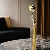 Roses d'éternité - Rose en or 24 carats avec vase - Cadeau pour la fête des mères, femme, petite amie, elle, mariage - Cadeau d'amour romantique