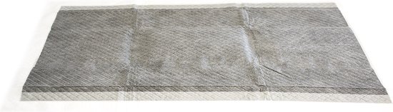 Grijze P-PAD training pad liggend op een witte ondergrond.