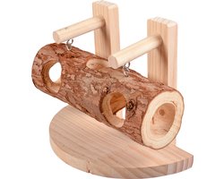 Duvoplus - Speelgoed Voor Dieren - Knaagdier - Houten Verstoptunnel 21x11,5x16cm - 1st